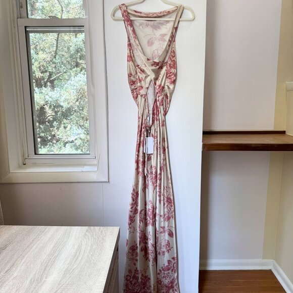 NWT Reformation Anaiis Silk Maxi Dress Cameo Rose Floral Print 10 - Picture 6 of 15